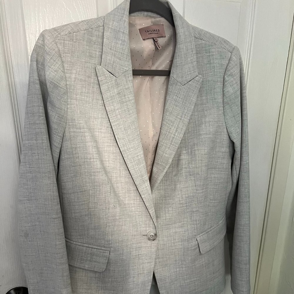 Rebecca Taylor Tailored Clean Linen-Blend Suiting Jacket